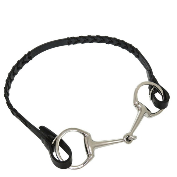 HERMES Black Leather Horsebit Belt - Picture 1 of 7